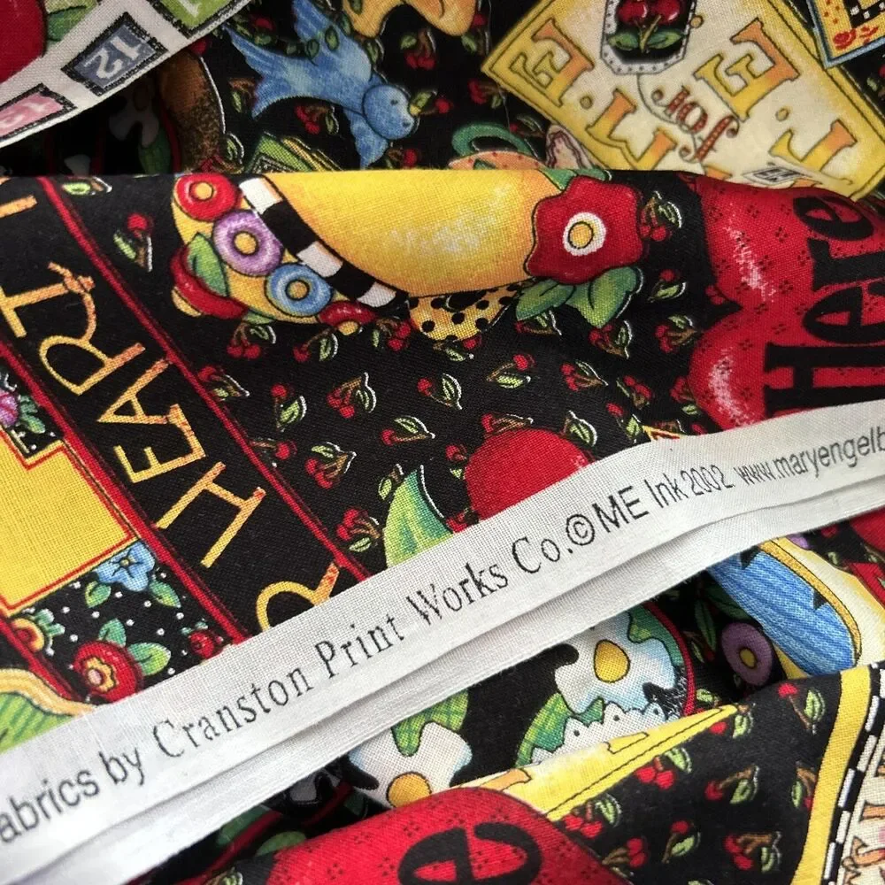 Vintage Mary Engelbreit Home Sweet Home Promotion Fabric 2002 Cranston 44